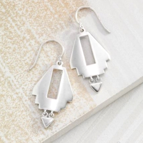 Rare Silpada 925 Sterling Silver Adobe Steps Earrings W3373